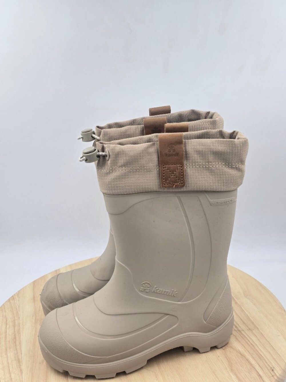NWT Kamik boys Tundra Jr Fossil Boys Winter Boots sz 1 - Picture 2 of 10